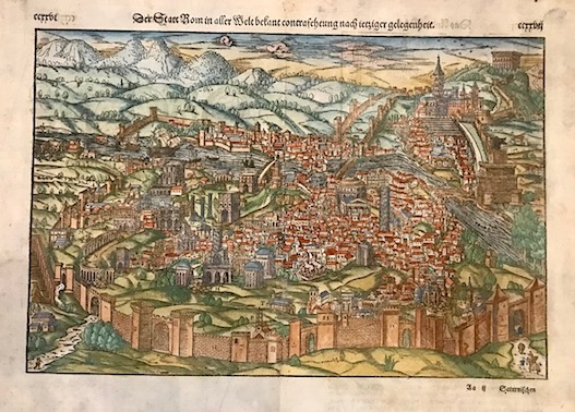 Münster Sebastian (1488-1552) Der Statt Rom in aller Welt bekant Contrafehtung nach ietziger gelegenheit 1574 Basilea 